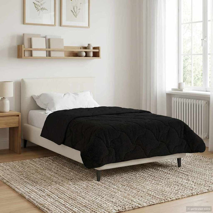 Duvet de iarnă Negru 135 x 200 cm Microfibră și fleece Teddy - WALTI WALTI