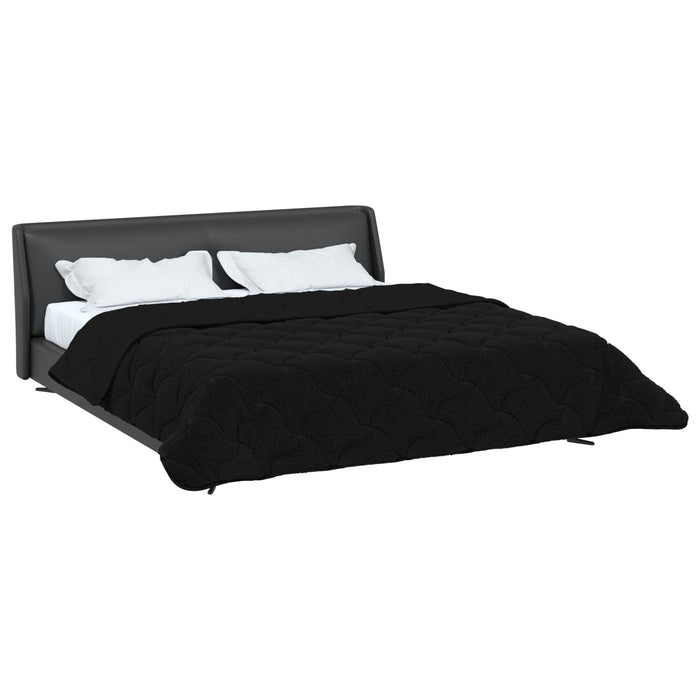 Duvet de iarnă Negru 220 x 240 cm Microfibră și fleece Teddy - WALTI WALTI