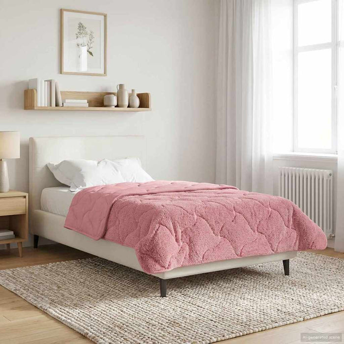 Duvet de iarnă Roz 135 x 200 cm Microfibră și fleece Teddy - WALTI WALTI