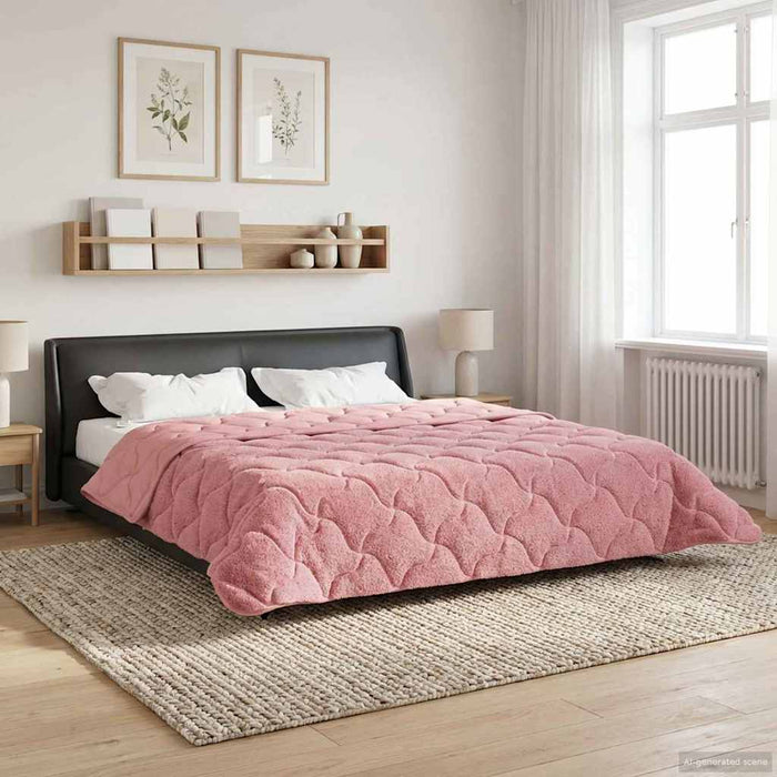 Duvet de iarnă Roz 200 x 200 cm Microfibră și fleece Teddy - WALTI WALTI