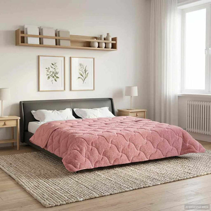 Duvet de iarnă Roz 200 x 240 cm Microfibră și fleece Teddy - WALTI WALTI