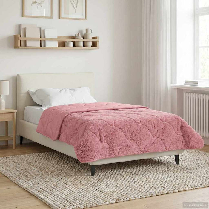 Duvet de iarnă Roz 135 x 200 cm Microfibră și fleece Teddy - WALTI WALTI