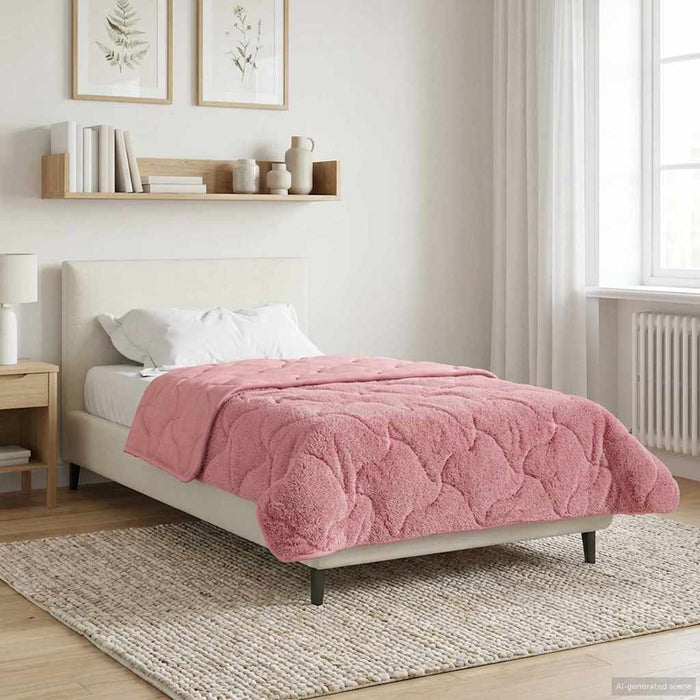 Duvet de iarnă Roz 140 x 220 cm Microfibră și fleece Teddy - WALTI WALTI