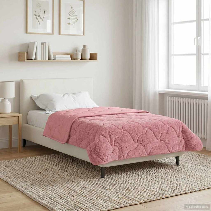 Duvet de iarnă Roz 155 x 220 cm Microfibră și fleece Teddy - WALTI WALTI
