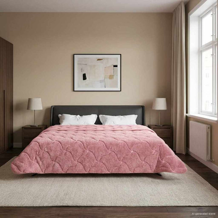Duvet de iarnă Roz 220 x 240 cm Microfibră și fleece Teddy - WALTI WALTI