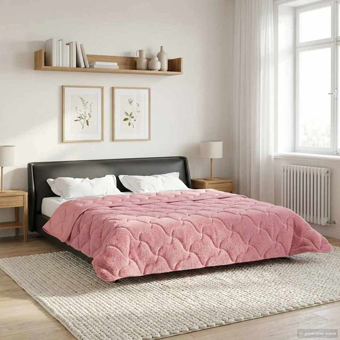 Duvet de iarnă Roz 220 x 260 cm Microfibră și fleece Teddy - WALTI WALTI