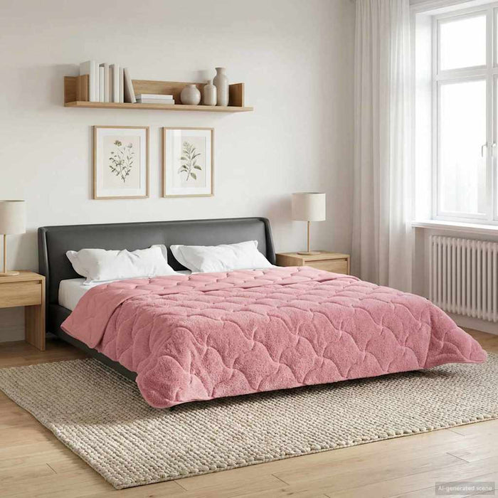 Duvet de iarnă Roz 240 x 260 cm Microfibră și fleece Teddy - WALTI WALTI