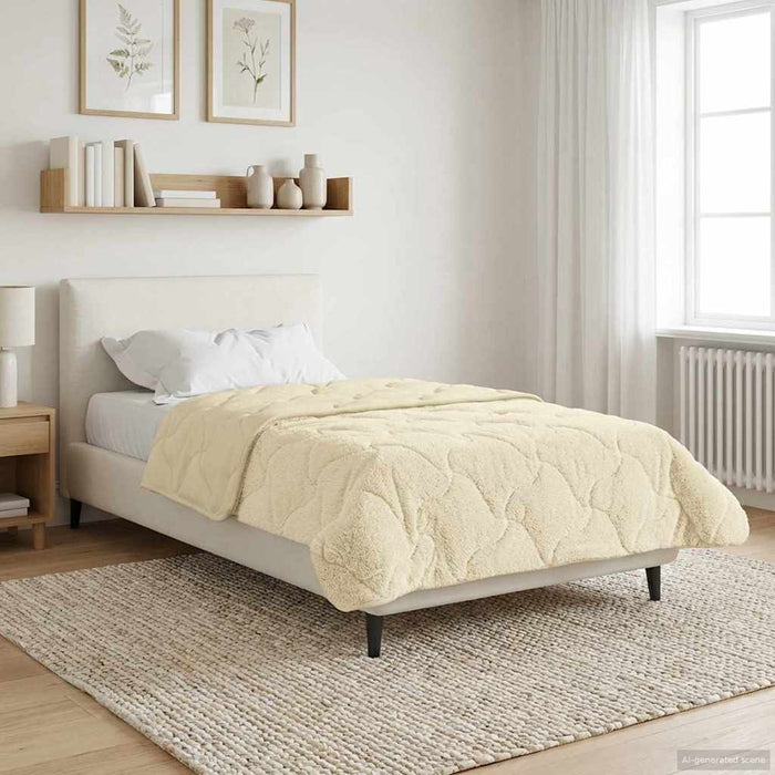 Duvet de iarnă Crem 135 x 200 cm Microfibră și fleece Teddy - WALTI WALTI
