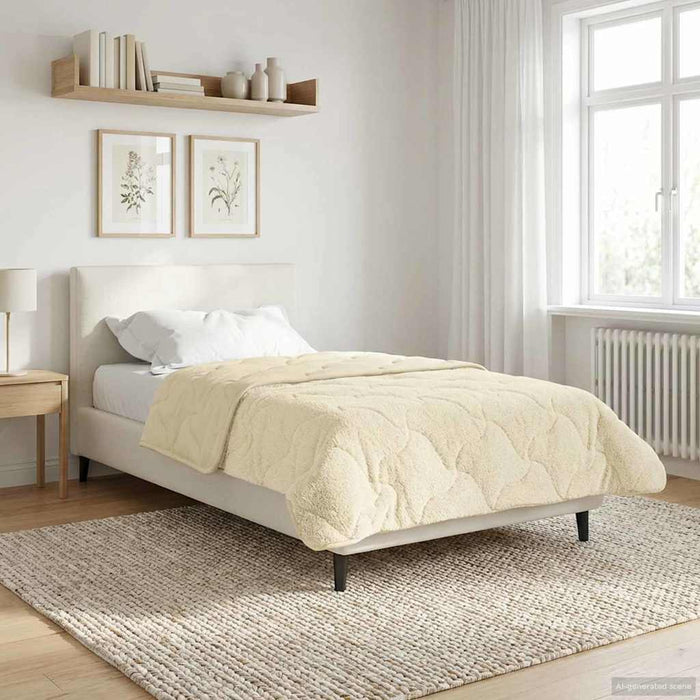 Duvet de iarnă Crem 140 x 200 cm Microfibră și fleece Teddy - WALTI WALTI