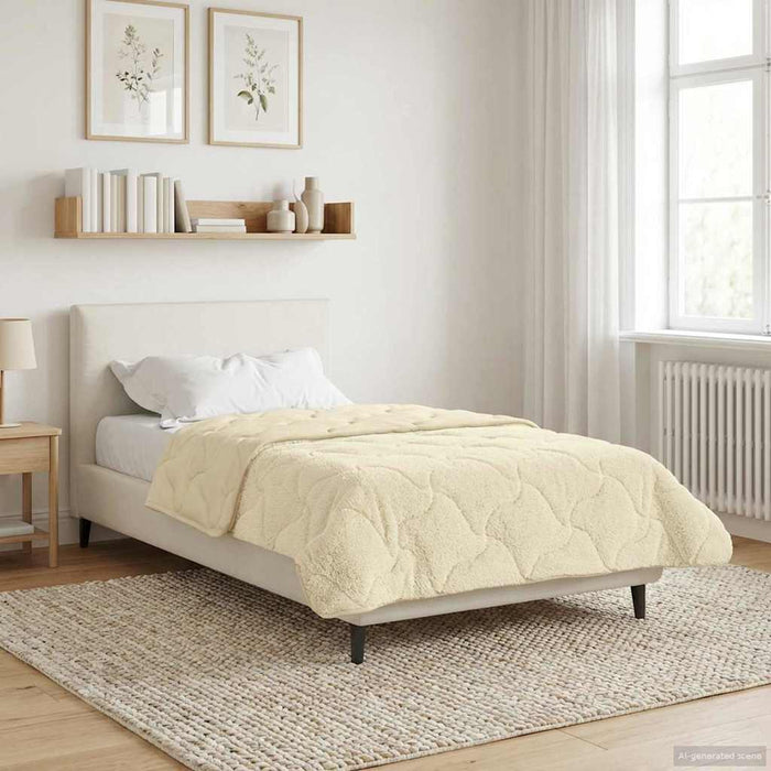 Duvet de iarnă Crem 155 x 200 cm Microfibră și fleece Teddy - WALTI WALTI