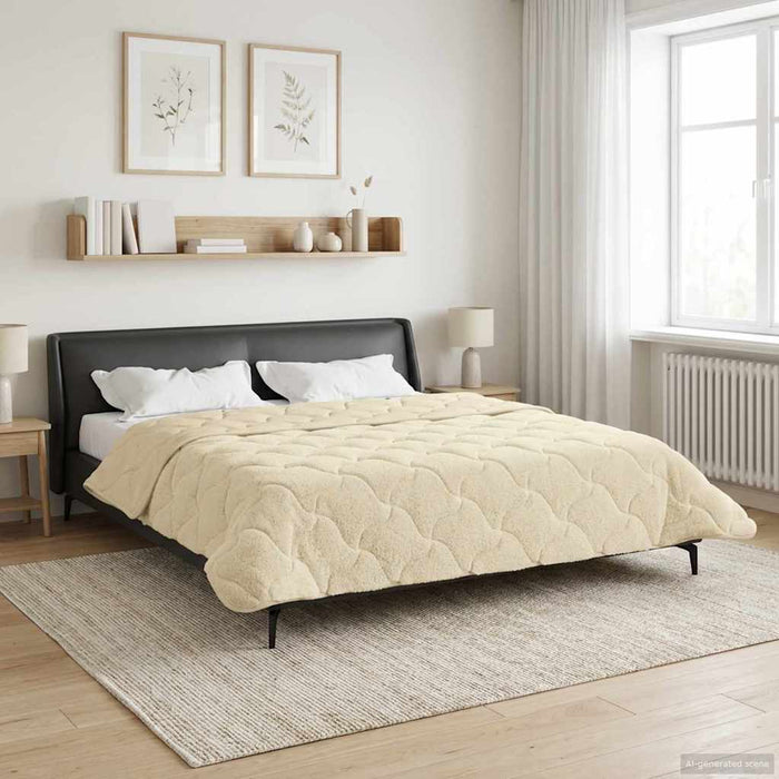 Duvet de iarnă Crem 200 x 200 cm Microfibră și fleece Teddy - WALTI WALTI