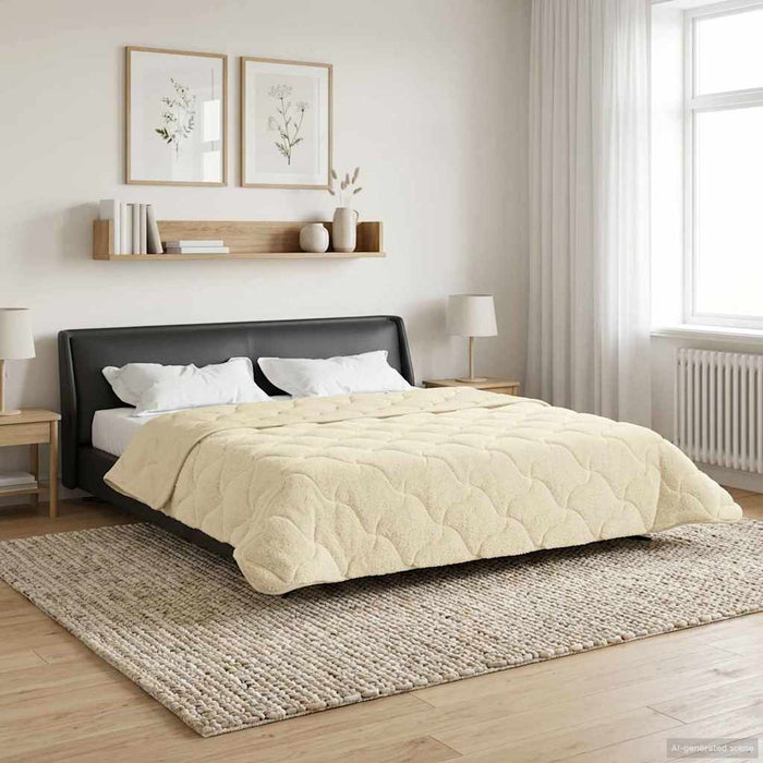 Duvet de iarnă Crem 200 x 240 cm Microfibră și fleece Teddy - WALTI WALTI
