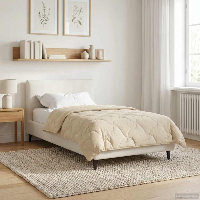 Duvet de iarnă Crem 135 x 220 cm Microfibră și fleece Teddy - WALTI WALTI