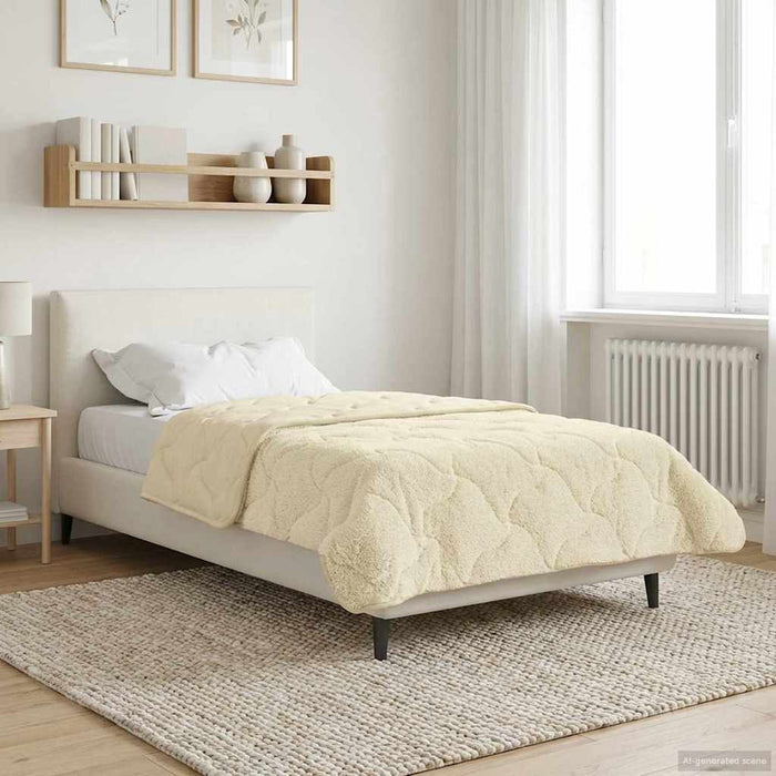 Duvet de iarnă Crem 140 x 220 cm Microfibră și fleece Teddy - WALTI WALTI
