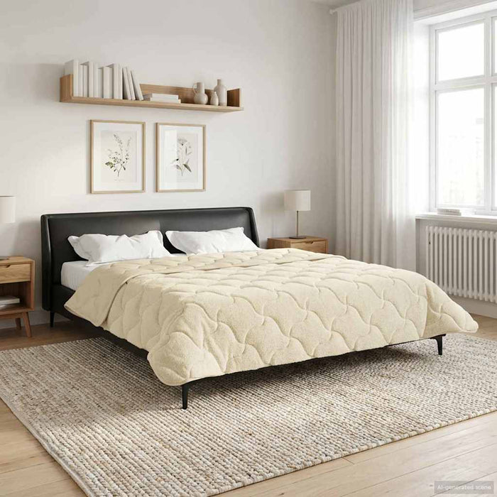 Duvet de iarnă Crem 220 x 240 cm Microfibră și fleece Teddy - WALTI WALTI