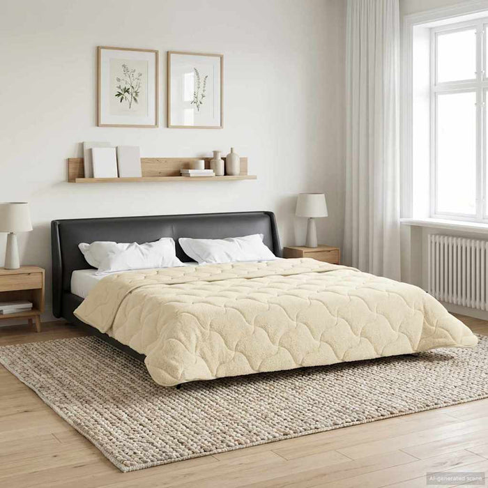 Duvet de iarnă Crem 220 x 260 cm Microfibră și fleece Teddy - WALTI WALTI