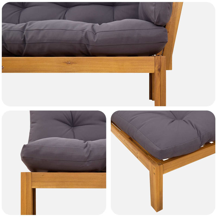 Unitate canapea colț Gri Natural și Închis 132 x 92 x 82 cm - WALTI WALTI