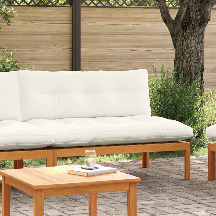 Unitate canapea de mijloc Alb Natural și Crem 120 x 80 x 82 cm - WALTI WALTI