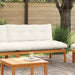 Unitate canapea de mijloc Alb Natural și Crem 120 x 80 x 82 cm - WALTI WALTI