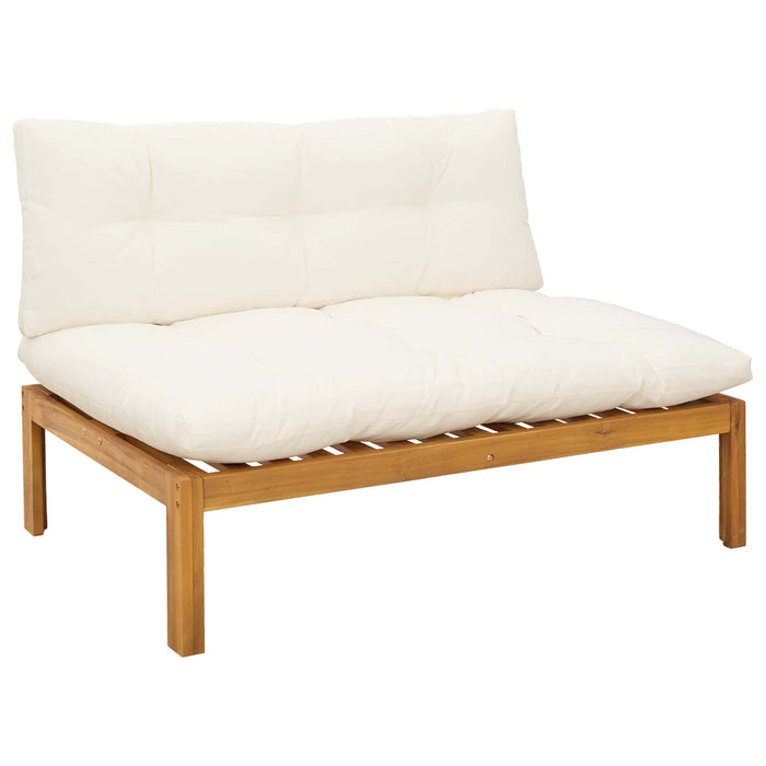 Unitate canapea de mijloc Alb Natural și Crem 120 x 80 x 82 cm - WALTI WALTI