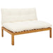 Unitate canapea de mijloc Alb Natural și Crem 120 x 80 x 82 cm - WALTI WALTI