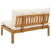 Unitate canapea de mijloc Alb Natural și Crem 120 x 80 x 82 cm - WALTI WALTI