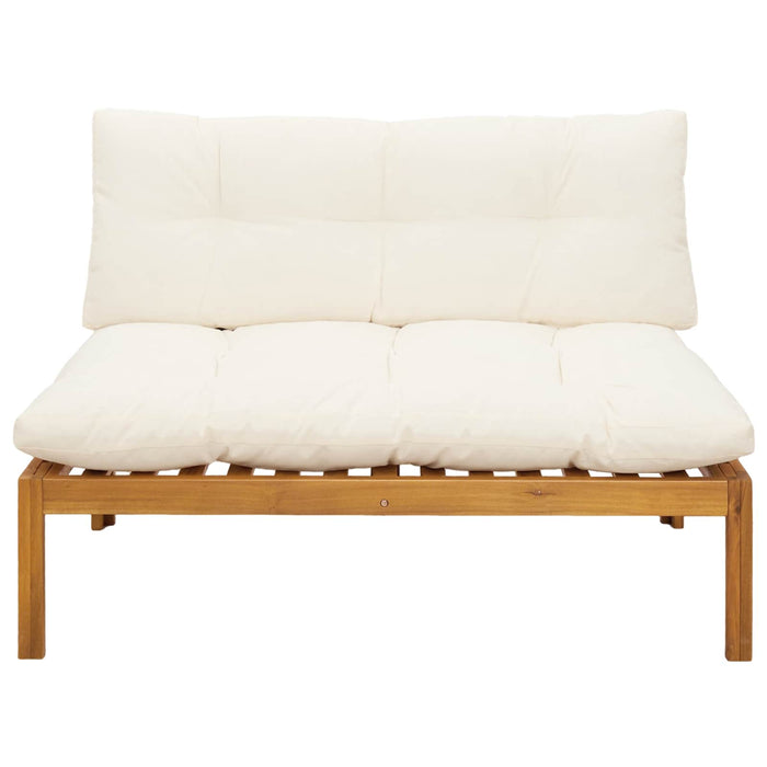 Unitate canapea de mijloc Alb Natural și Crem 120 x 80 x 82 cm - WALTI WALTI