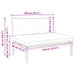 Unitate canapea de mijloc Alb Natural și Crem 120 x 80 x 82 cm - WALTI WALTI