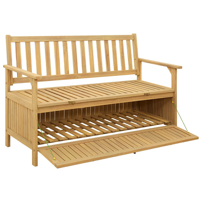 Bancă cu spațiu de depozitare 120 x 63 x 84 cm Acacia Solidă - WALTI WALTI