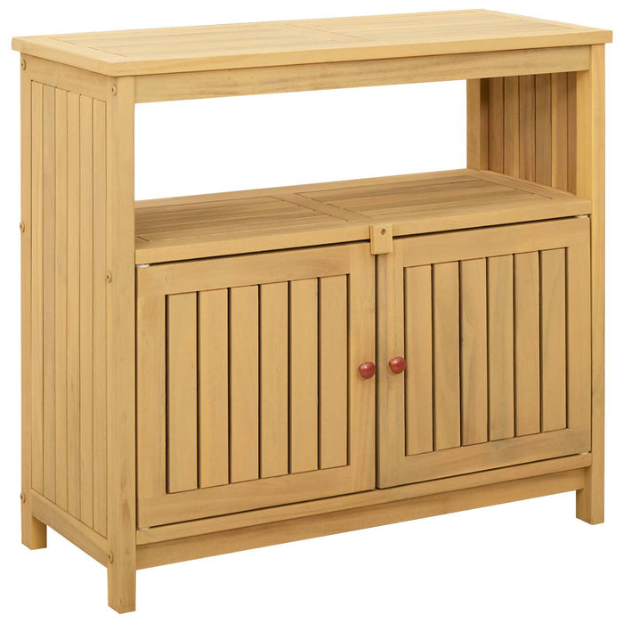 Masă de consolă pentru grădină Acacia deschis 80 x 35 x 75 cm - WALTI WALTI