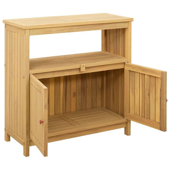 Masă de consolă pentru grădină Acacia deschis 80 x 35 x 75 cm - WALTI WALTI