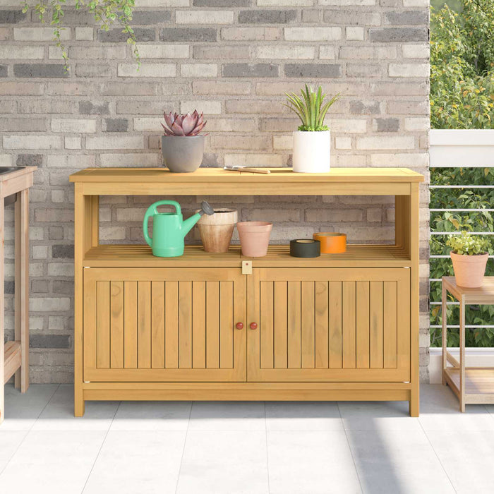 Masă de consolă pentru grădină Acacia deschis 110 x 35 x 75 cm - WALTI WALTI