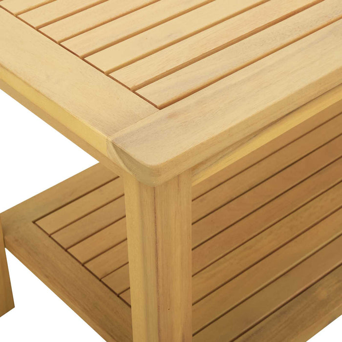 Masă laterală Ulei Natural 90 x 50 x 45 cm Lemn Solid de Acacia - WALTI WALTI
