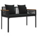 Set de Mobilier pentru Exterior cu pernă 4 pcs Negru Ratan PE - WALTI WALTI