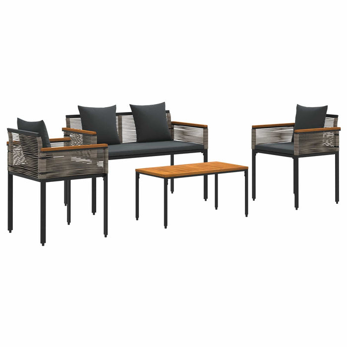 Set de Mobilier pentru Exterior 4 pcs Gri și gri închis - WALTI WALTI