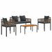 Set de Mobilier pentru Exterior 4 pcs Gri și gri închis - WALTI WALTI
