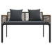 Set de Mobilier pentru Exterior 4 pcs Gri și gri închis - WALTI WALTI