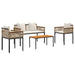 Set de Mobilier pentru Exterior 4 pcs Bej și alb crem Ratan PE - WALTI WALTI