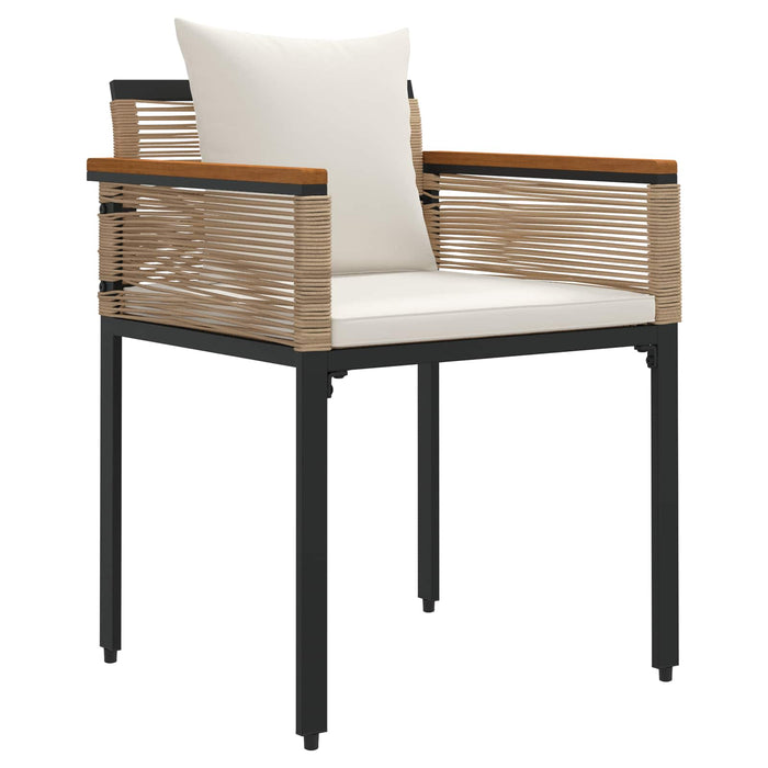 Set de Mobilier pentru Exterior 4 pcs Bej și alb crem Ratan PE - WALTI WALTI