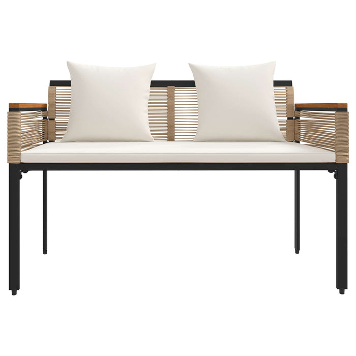 Set de Mobilier pentru Exterior 4 pcs Bej și alb crem Ratan PE - WALTI WALTI