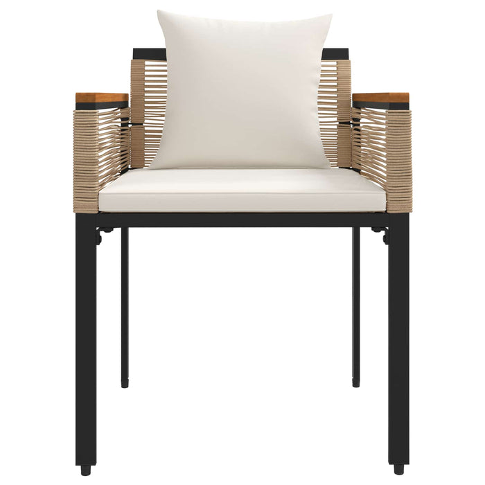 Set de Mobilier pentru Exterior 4 pcs Bej și alb crem Ratan PE - WALTI WALTI