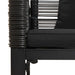 Set de Mobilier pentru Exterior cu pernă 3 pcs Negru Ratan PE - WALTI WALTI
