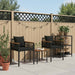 Set de Mobilier pentru Exterior cu pernă 3 pcs Negru Ratan PE - WALTI WALTI