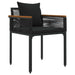 Set de Mobilier pentru Exterior cu pernă 3 pcs Negru Ratan PE - WALTI WALTI