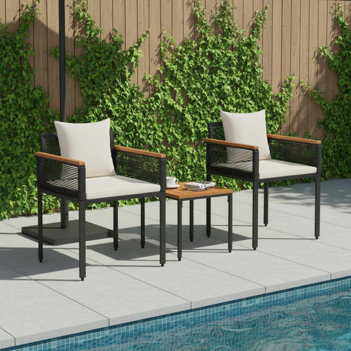 Set de Mobilier pentru Exterior 3 pcs Negru și Alb crem - WALTI WALTI