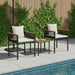 Set de Mobilier pentru Exterior 3 pcs Negru și Alb crem - WALTI WALTI