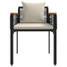 Set de Mobilier pentru Exterior 3 pcs Negru și Alb crem - WALTI WALTI