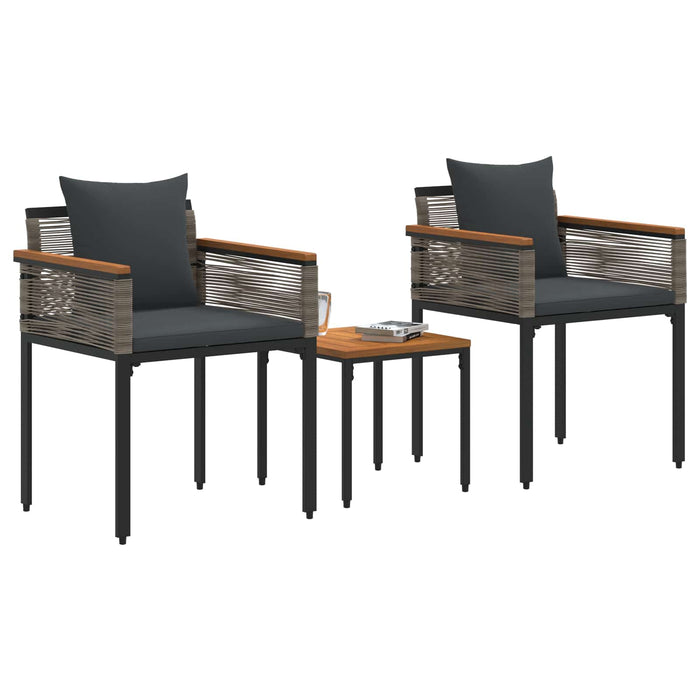Set de Mobilier pentru Exterior 3 pcs Gri și gri închis - WALTI WALTI