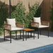Set de Mobilier pentru Exterior 3 pcs Bej și alb crem Ratan PE - WALTI WALTI