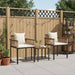 Set de Mobilier pentru Exterior 3 pcs Bej și alb crem Ratan PE - WALTI WALTI